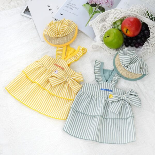 Butter Stripe Frill Dress