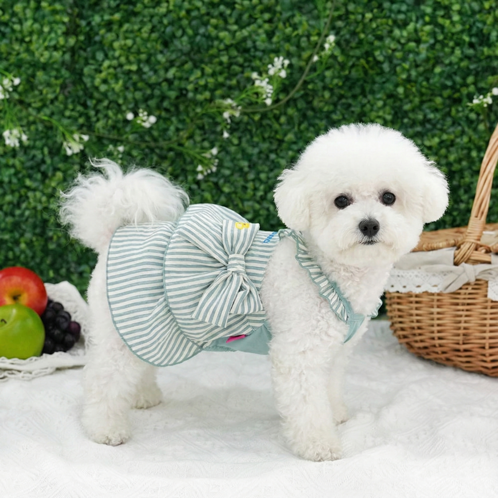 Butter Stripe Frill Dress
